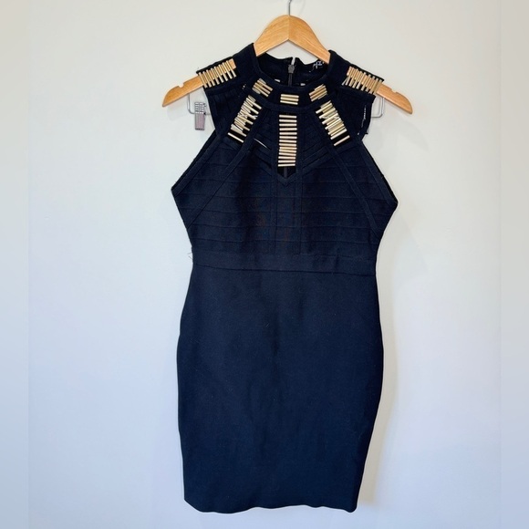 Fashion Nova Bandage Midi Black Dress (M) - Picture 2 of 8